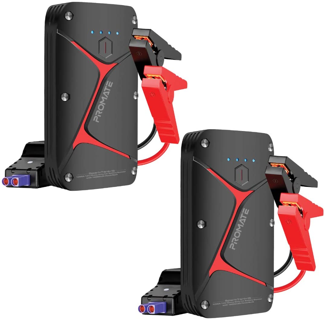 Promate Car Jump Starter 1600mAh Power Bank, Dual USB Port Promate Car Jump Starter 1600mAh Power Bank, Dual USB Port